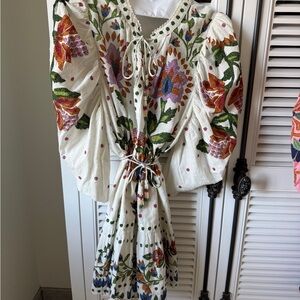 Floral Embroidered Bohemian Dress